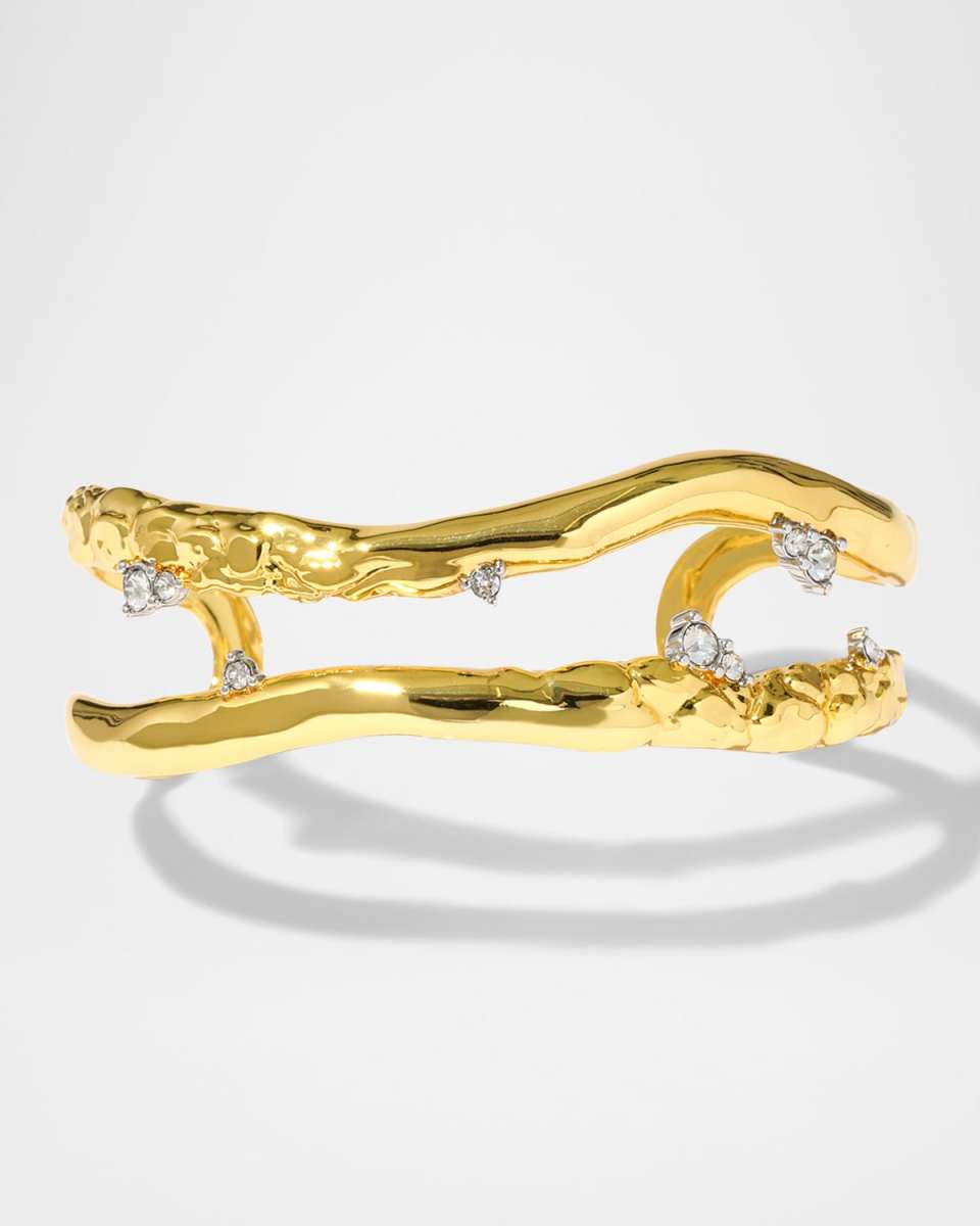 Brut Crystal Thorned Open Cuff Bracelet